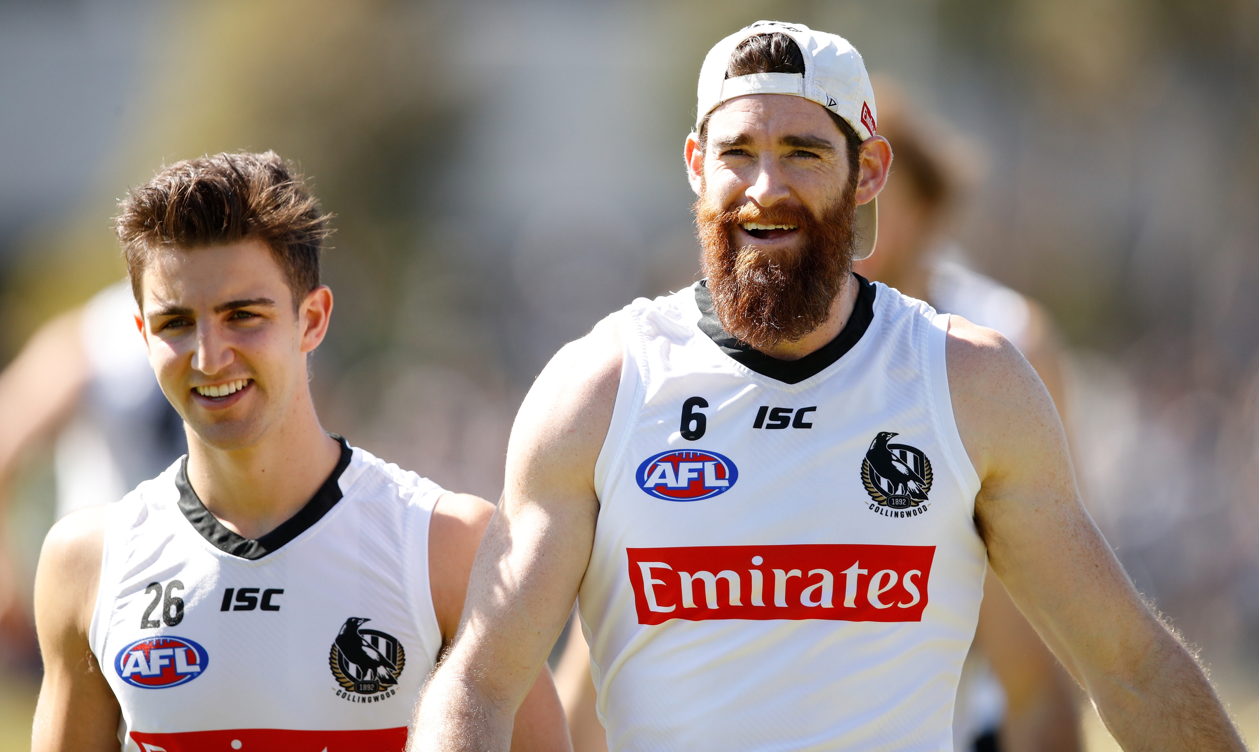 AFL 2018 Training - Collingwood 270918 Josh Daicos and Tyson Goldsack are among the players to sign new contracts with Collingwood - Collingwood Magpies,Collingwood
